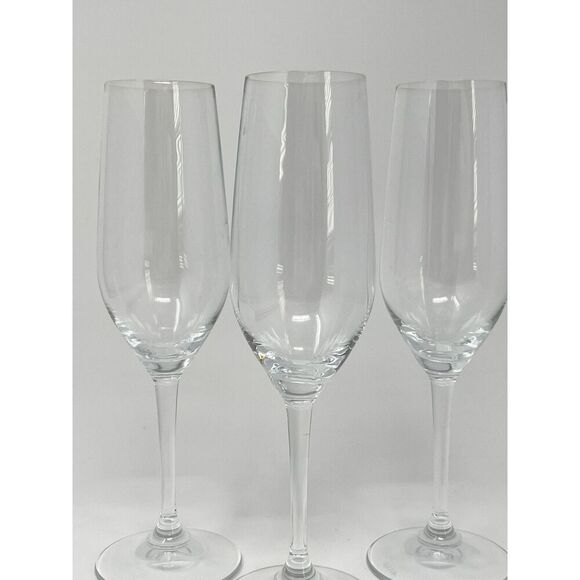 Riedel Crystal Vivant 9oz Champagne Sparkling Wine Flutes Glasses 8.75” Set Of 3 - Picture 4 of 6